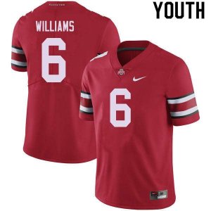 NCAA Ohio State Buckeyes Youth #6 Jameson Williams Red Nike Football College Jersey TBS3445ZX